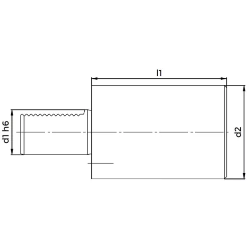 Késtartó, VDI 60 / 123 x 150 mm, hengeres alaptest, nyers (alakítható), A2, KINTEK