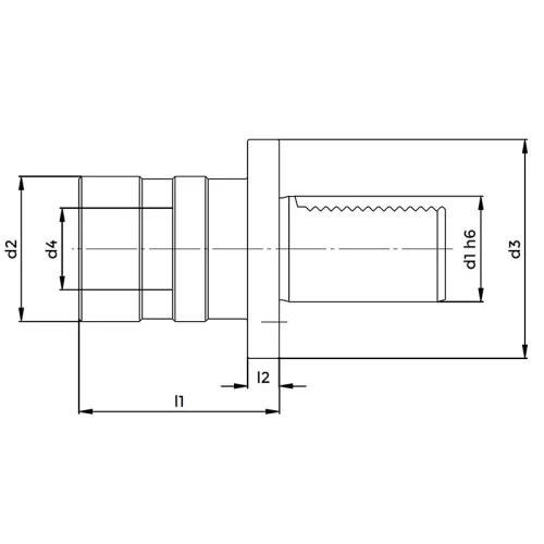 Késtartó, M14 - M33 / VDI 40, menetfúró befogó, M, KINTEK