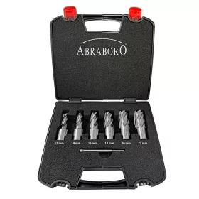   Maglyukfúró készlet, HSS-G, 7 részes, 12 - 22 mm, ABRABORO