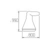 1/4" 90°-os szórófej, hűtő-kenőanyag modul, Ø1,5 mm, Loc-Line