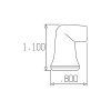 1/4" 90°-os szórófej, hűtő-kenőanyag modul, Ø6 mm, Loc-Line