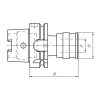 Menetfúró adapter, HSK, DIN 69893 A+C, hosszkiegyenlítős, KINTEK