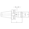 Menetfúró adapter, M14 - M33 / BT50, MAS 403-BT A, hosszkiegyenlítős, KINTEK