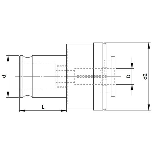 Menetfúró befogóbetét, Ø IBS1 / 3,5 mm, nyomatékhatárolóval, KINTEK