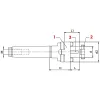 Kombinált marófelfogó tüske, behúzómenetes, Morse 2 / 16 mm, DIN 228-A, KINTEK