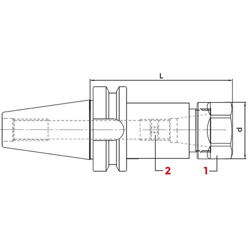 Patronos befogó, ER25 / BT40, MAS 403-BT AD, KINTEK