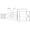 Átalakítóhüvely, ISO50 / ISO40, DIN 2080, KINTEK