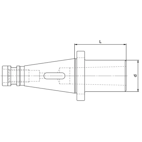 Átalakítóhüvely, ISO40 / Morse 4, kiütőlapos, DIN 2080, KINTEK
