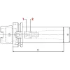 Átalakítóhüvely, HSK63 / Morse 2, behúzómenettel, DIN 69893 A+C, KINTEK