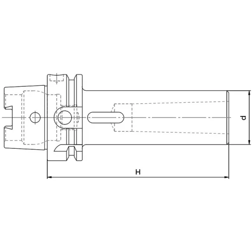 Átalakítóhüvely, HSK100 / Morse 4, kiütőlappal, DIN 69893 A+C, KINTEK