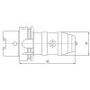 Száras NC fúrótokmány, 3 - 16 mm / HSK63, DIN 69893 A+C, belső hűtéssel, KINTEK