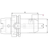 Alaptartó maró befogáshoz, HSK40 / 6 mm, DIN 69893 A+C, Weldon, KINTEK