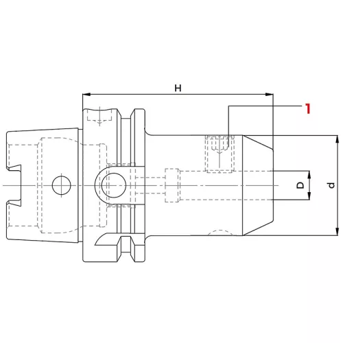 Alaptartó maró befogáshoz, HSK40 / 6 mm, DIN 69893 A+C, Weldon, KINTEK