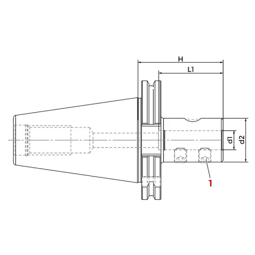 Szerszámtartó telibefúróhoz, DIN69871, SK40 / 20 mm, KINTEK