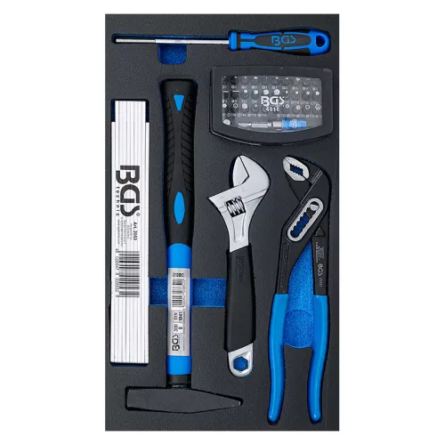 Kéziszerszám és bit készlet, 37 darabos (Hab anyagú betét a BGS 2002-hez)