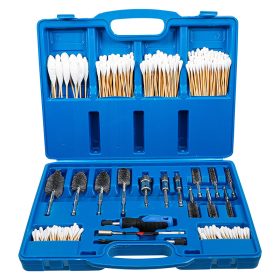   Injektor csatlakozás és gyertyamenet tisztító készlet, 413 darabos