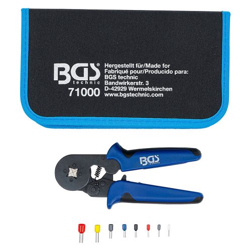 Krimpelőfogó érvéghüvelyekhez 0,25 - 10 mm², érvéghüvely készlettel 0,5 - 10 mm²