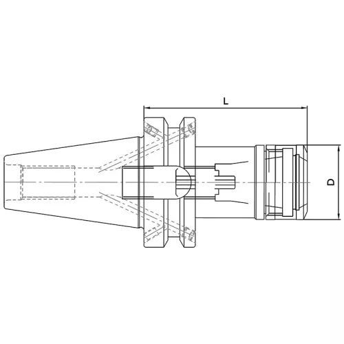 Precíziós patronos befogó, ER25 / BT30, Dual Contact MAS 403-BT AD/B, KINTEK