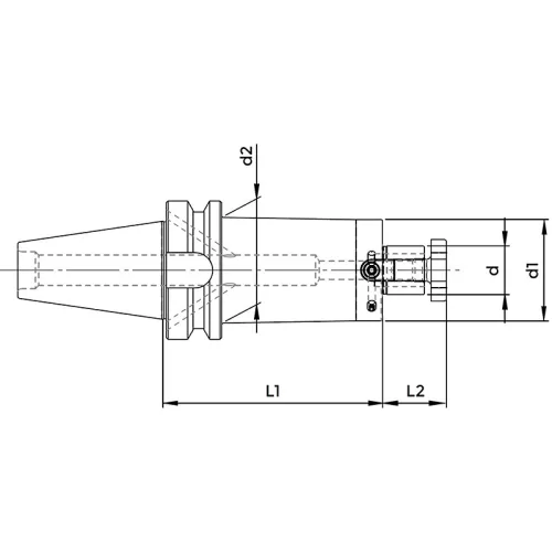 Marófelfogó tüske, BT 40 / 16 mm, Dual Contact MAS 403-BT AD, hosszú, H100, KINTEK