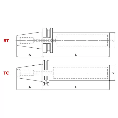 Ellenőrző tüske (mérő tüske), kofferben, BT40 / 40 mm, Dual Contact MAS 403-BT, KINTEK