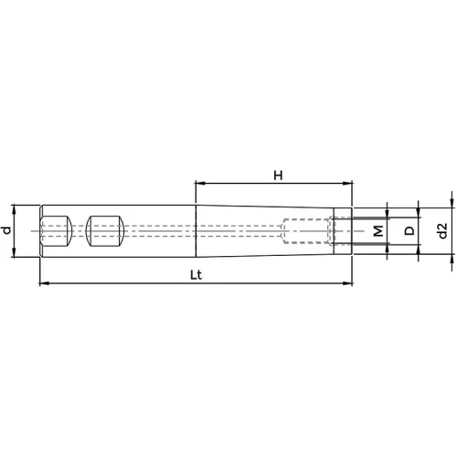Átalakító hüvely becsavarozható maróhoz, Weldon 25 mm / M12, DIN 1835-B, KINTEK