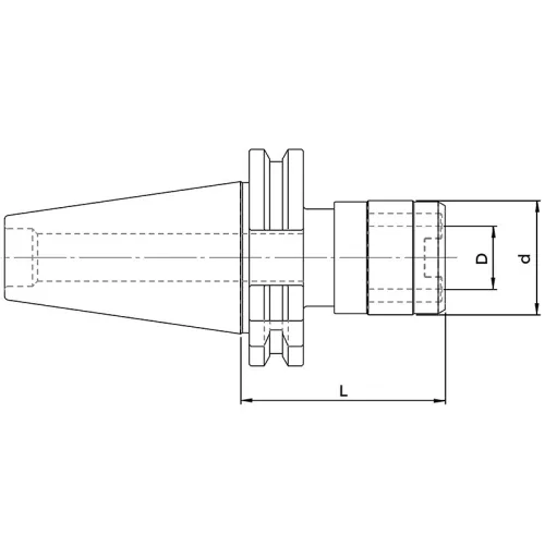 Menetfúró adapter, M3 - M12 / SK40, DIN69871, hosszkiegyenlítő nélkül, KINTEK