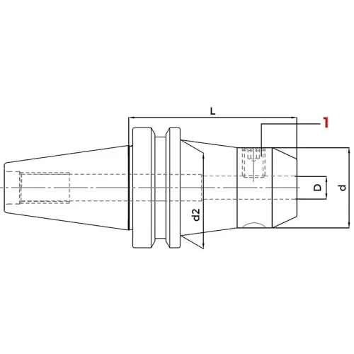 Alaptartó maró befogáshoz, BT40 / 6 mm, MAS 403-BT AD, Weldon, hosszú, G2,5/25000, KINTEK