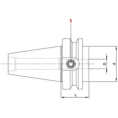 Alaptartó maró befogáshoz, BT40 / 16 mm, MAS 403-BT AD, Weldon, rövid, KINTEK