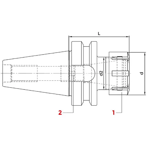 Patronos befogó, ER25 / BT40, MAS 403-BT AD, G2,5/30000, KINTEK