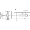 Alaptartó maró befogáshoz, HSK63 / 6 mm, DIN 69893 A+C, Weldon, hosszú, G2,5/25000, KINTEK