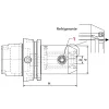 Alaptartó maró befogáshoz, hűtőcsatornával, HSK63 / 8 mm, DIN69893 A+C, Weldon, KINTEK