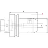 Alaptartó maró befogáshoz, HSK63 / 12 mm, DIN 69893 F, Weldon, KINTEK