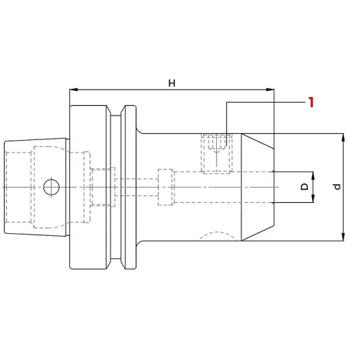 Alaptartó maró befogáshoz, HSK63 / 12 mm, DIN 69893 F, Weldon, KINTEK