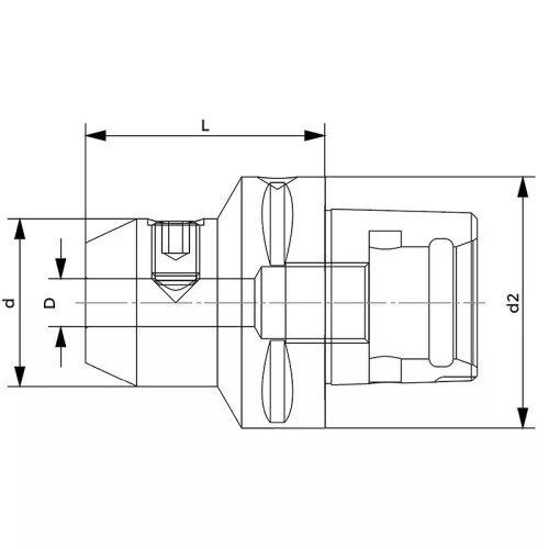 Alaptartó maró befogáshoz, C40 / 6 mm, Capto, ISO 26623-1, Weldon, KINTEK