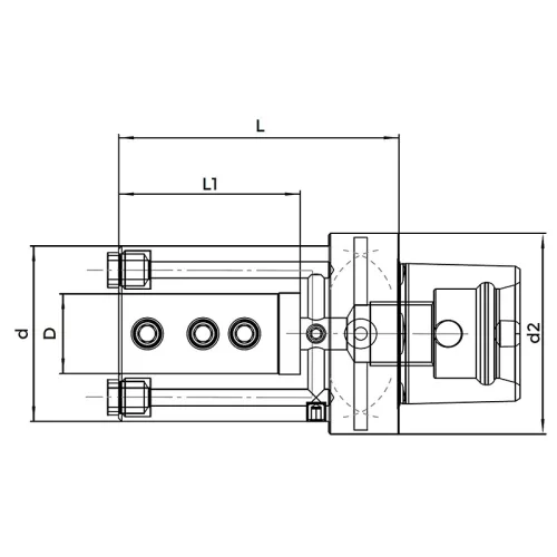 Szerszámtartó telibefúróhoz, hűtőcsatornával, C40 / 10 mm, Capto, ISO26623-1, KINTEK