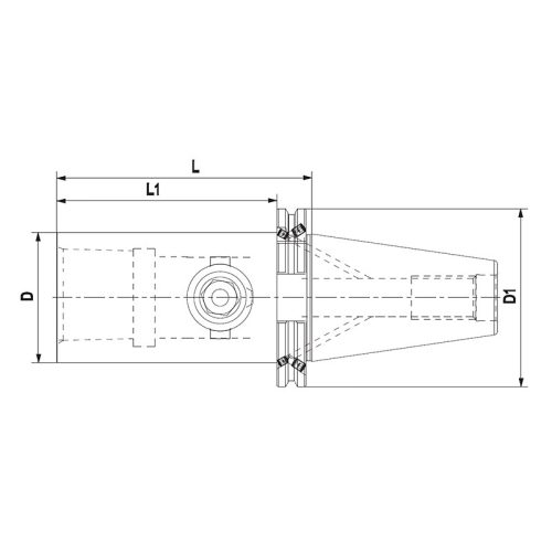 Átalakítóhüvely, SK / Capto, gyors rögzítésű, DIN 69871 AD/B, KINTEK