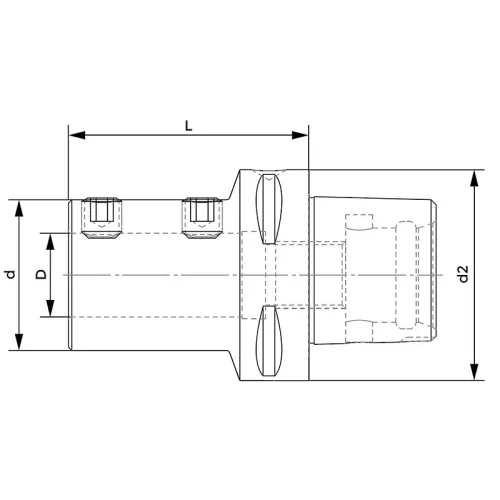 Szerszámtartó telibefúróhoz, Capto, C50 / 8 mm, ISO 26623-1, KINTEK