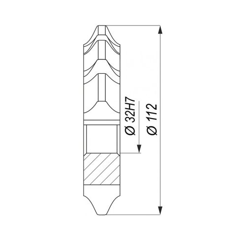 Fogaskerék alakmaró, Modul 8, maró sorszáma: 1, NFMb, HSS, Fenes