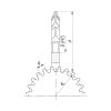 Fogaskerék alakmaró készlet, NFMa, 8 részes, marók sorszáma: 1 - 8, HSS, Fenes