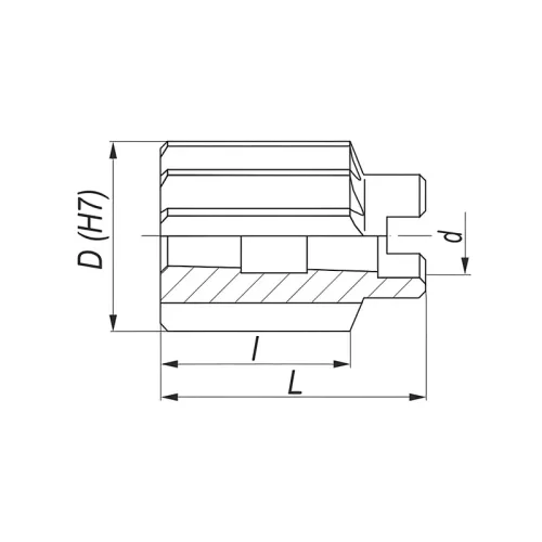 Feltűzhető gépi dörzsár, egyenes hornyú, Ø 30 mm, HSS, H7, DIN219 A, Fenes