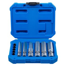   Izzító- és gyújtógyertya kulcskészlet, 1/4" és 3/8", 8 - 16 mm, 11 darabos