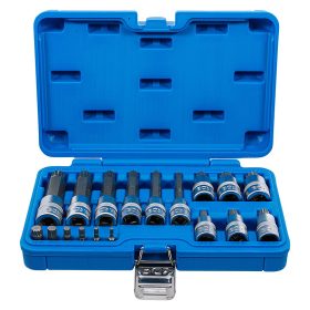   Behajtófej-készlet, 1/4" és 1/2", XZN, 18 darabos