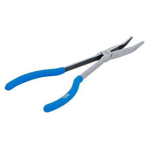 Telefonfogó, extra hosszú, hajlított pofával, 280 mm