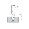 Hosszlyukmaró, 2 élű, DIN327, 25°, HSS-E-Co8, Weldon, ZPS