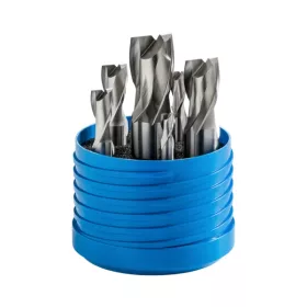   Hosszlyukmaró készlet, 2 élű, DIN327, 25°, HSS-E-Co8, Weldon, 6 darabos, 6-20 mm, ZPS