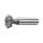 Íves reteszhorony maró, Ø 10,8 x 2,5 mm, HSS, DIN850, ZPS