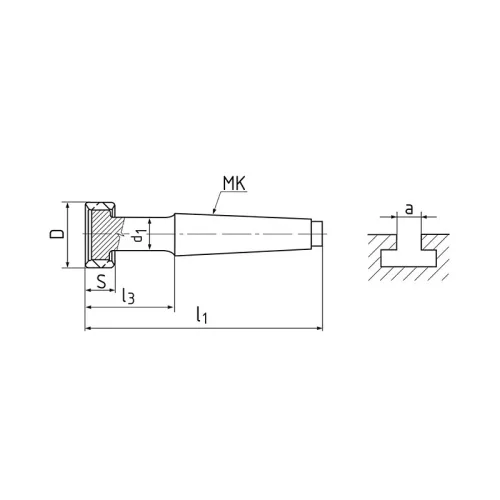 Kúposszárú T-horony maró, Ø 21 x 9 mm, HSS, DIN851, ZPS