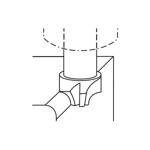 Negyedkör- profilmaró, R 1 x Ø 8 mm, HSS-E-Co8, DIN6518, ZPS