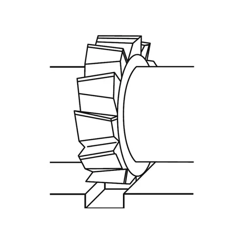 Keresztfogazású tárcsamaró, Ø 50 x 4 mm, H, HSS-E-Co5, DIN885A, ZPS
