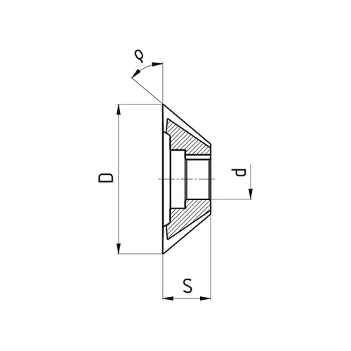 Prizmás vezetékmaró, Ø 100 x 55° x 32 mm, HSS, DIN842, ZPS